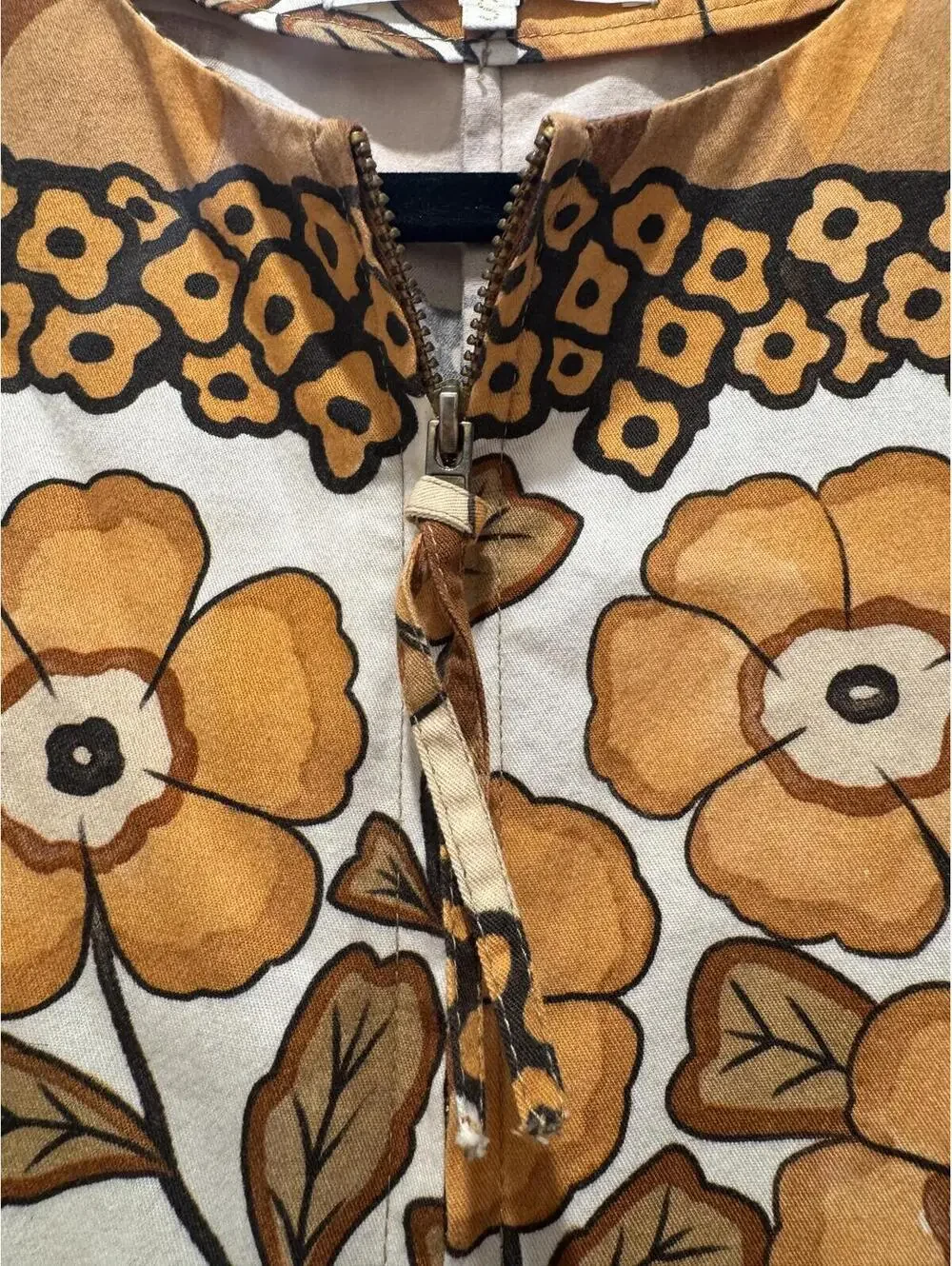NWOT Carolina K Tilly Belted Romper Rombus Flowers Organic Cotton Small - Picture 4 of 9